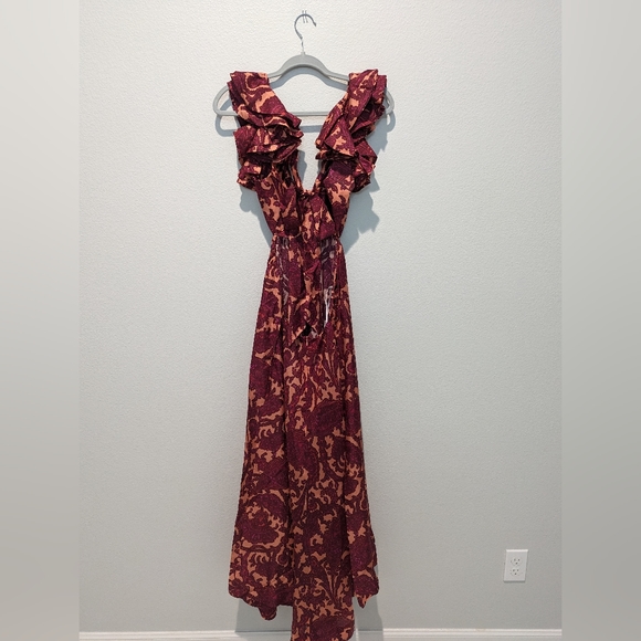 Zimmermann Tiggy Silk Shoulder Frill Maxi Dress - Picture 2 of 8